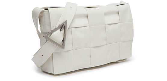 Bottega Veneta Cassette bag in White/ Silver — view 2