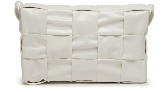 Bottega Veneta Cassette bag in White/ Silver — view 3