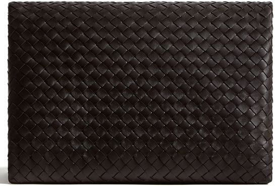 Bottega Veneta Giornale Pouch in Espresso-Brass V — view 3