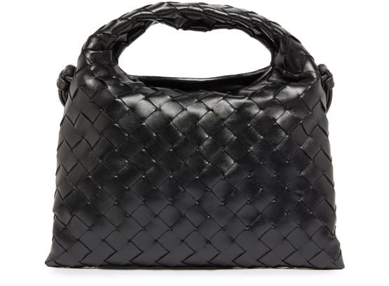 Bottega Veneta Hop mini bag in Black-M Brass-Black — view 1