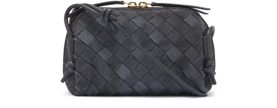 Bottega Veneta Intrecciato Concert Pouch in Cloudy Ind/Gra.Mix-G — view 3