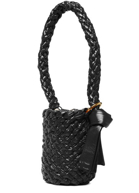 Bottega Veneta Kalimero small bag in Dark Green-M Brass — view 2