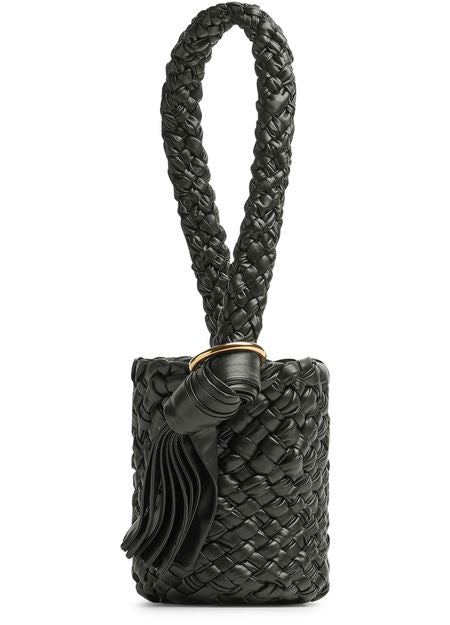 Bottega Veneta Kalimero small bag in Dark Green-M Brass — view 3