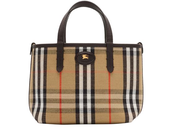 Burberry Mini Reversible Bloomsbury Tote​ in Peat/Sand — view 3