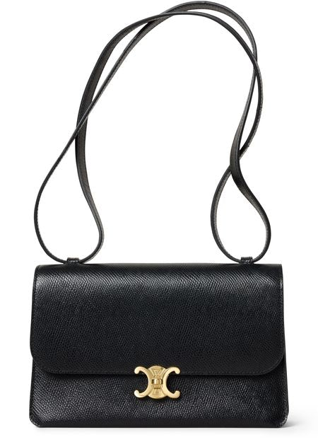 Celine 17 in grained calfskin in Black — view 1