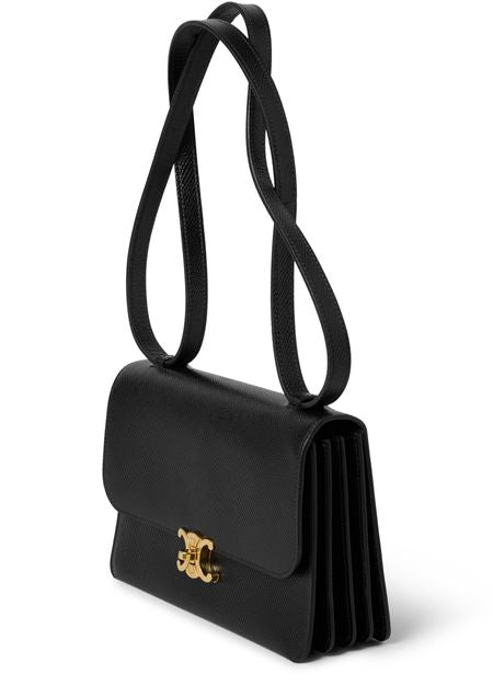Celine 17 in grained calfskin in Black — view 2