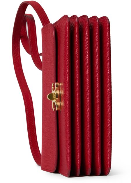 Celine 17 in grained calfskin in Burnt Red — view 4