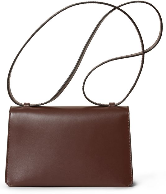 Celine 17 in shiny calfskin in Chestnut — view 3