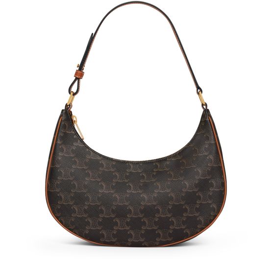 Celine Ava bag in Triomphe canvas and calfskin in Tan — view 1