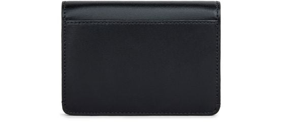 Celine Card holder with flap Triomphe in shiny calfskin in Black — view 3