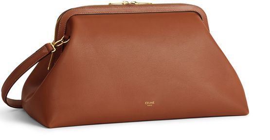 Celine Doctor pouch in supple natural calfskin in Tan — view 2