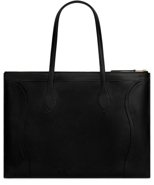Celine Flat cabas New Lugagge in glossy calfskin in Black — view 3