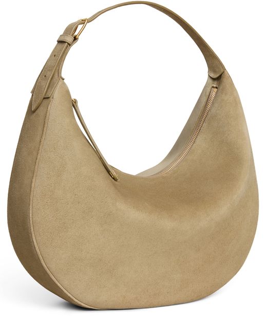 Celine Large Celine Lulu in suede calfskin in Stone Beige — view 2