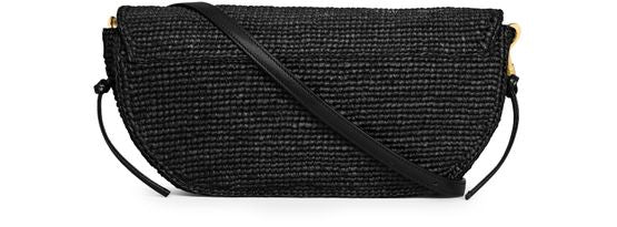 Celine Little halfmoon soft Triomphe bag in Black — view 3