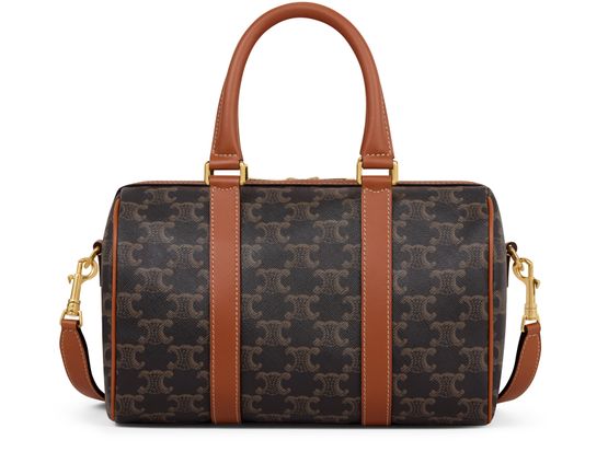 Celine Medium boston in Triomphe in Tan — view 1