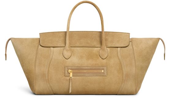 Celine Medium new luggage in suede calfskin in Beige — view 1
