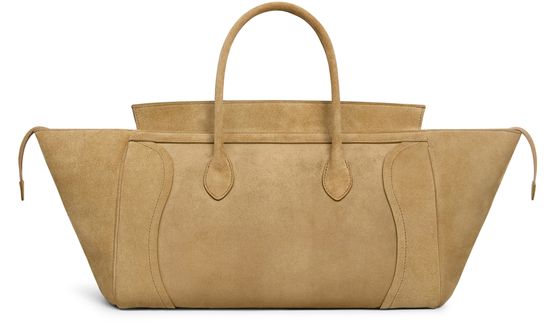 Celine Medium new luggage in suede calfskin in Beige — view 3