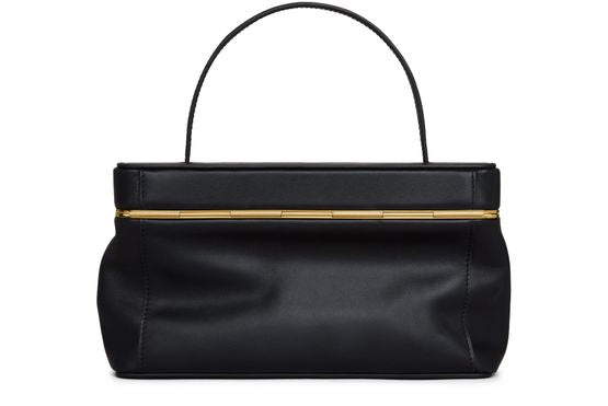 Celine Rectangle in supple calfskin in Black — view 3