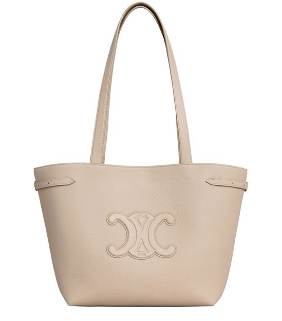 Celine Small cabas Anaïs cuir Triomphe in grained calfskin in Cappuccino — view 1