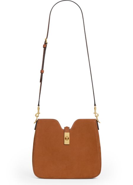 Celine Small Camille 16 soft bag in nubuck calfskin in camel — view 4
