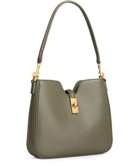 Celine Small Camille 16 soft bag in smooth calfskin in Golden Khaki — view 2