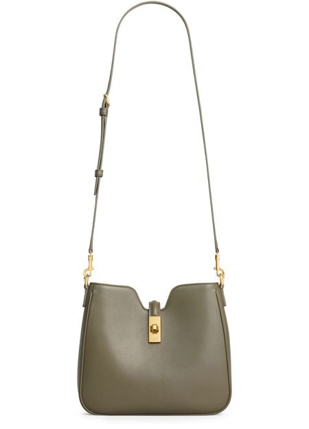 Celine Small Camille 16 soft bag in smooth calfskin in Golden Khaki — view 4