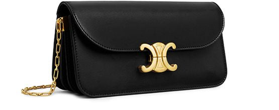 Celine Small Chain Triomphe in Black — view 2