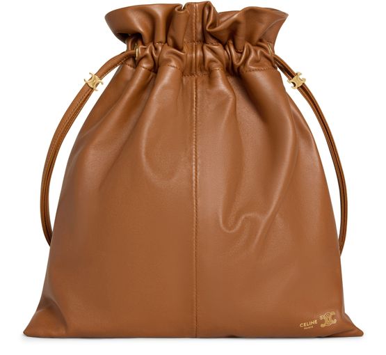 Celine Small Crystal pouch in lambskin in Soft Tan — view 1