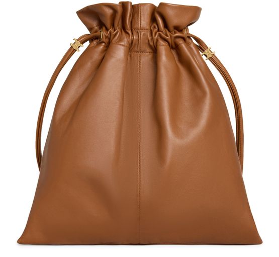 Celine Small Crystal pouch in lambskin in Soft Tan — view 3