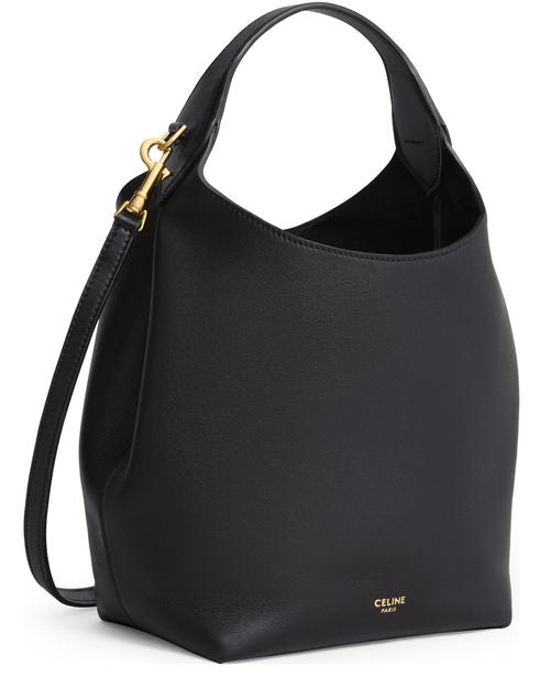 Celine Small hobo in supple smooth calfskin in Black — view 2