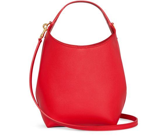 Celine Small hobo in supple smooth calfskin in Ultra Red — view 2
