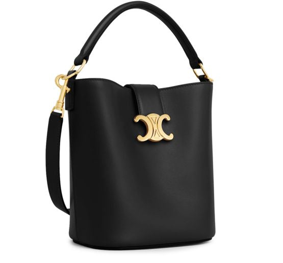 Celine Small Louise bag in smooth calfskin in Black — view 2