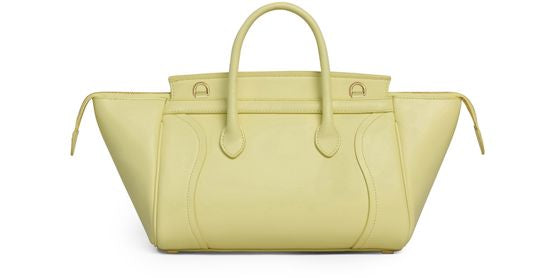 Celine Small new luggage in supple shiny lambskin in Citrus — view 3