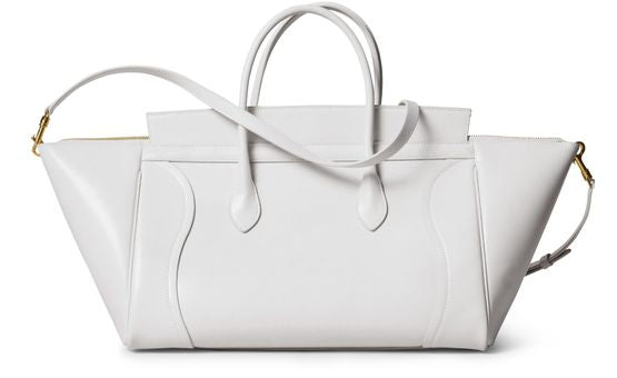 Celine Smile luggage in glossy calfskin in White — view 3