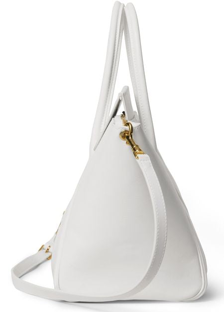 Celine Smile luggage in glossy calfskin in White — view 4