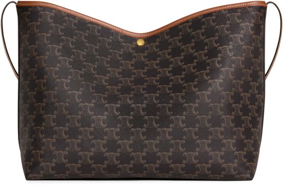 Celine Soft shopper bag in Triomphe canvas and calfskin in Tan — view 1