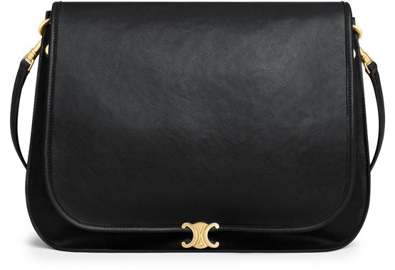 Celine Soft Triomphe besace bag in Black — view 1