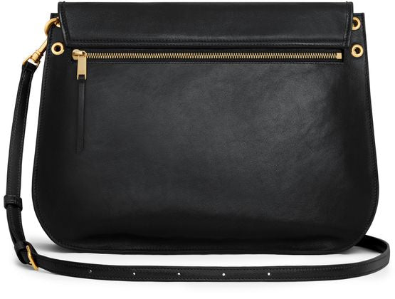 Celine Soft Triomphe besace bag in Black — view 3