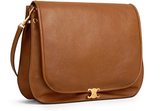 Celine Soft Triomphe Besace in Soft Tan — view 2