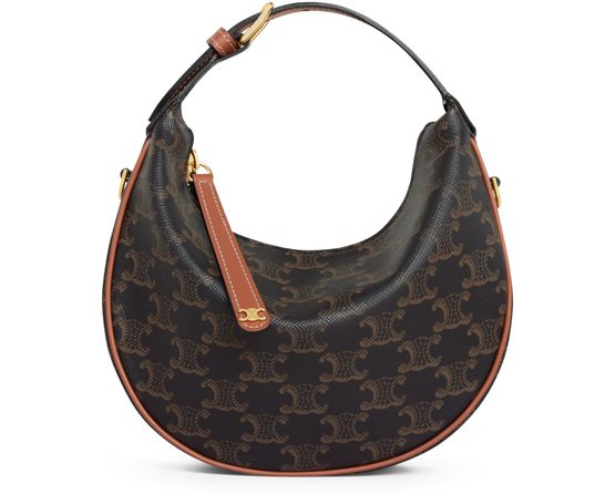 Celine teen Celine Lulu in Triomphe canvas and calfskin in Tan — view 1