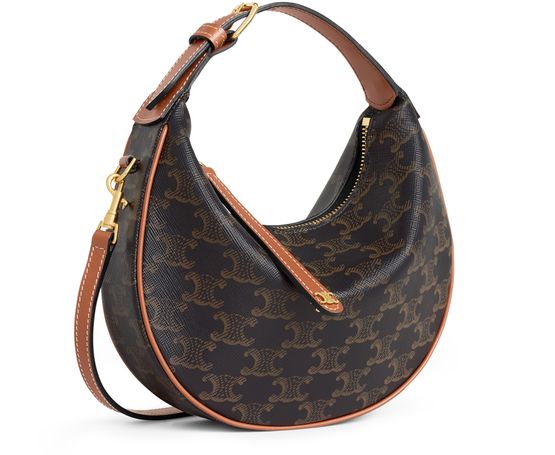 Celine teen Celine Lulu in Triomphe canvas and calfskin in Tan — view 2