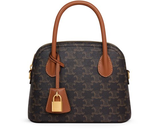 Celine teen Honorine bag in Triomphe canvas and calfskin in Tan — view 1