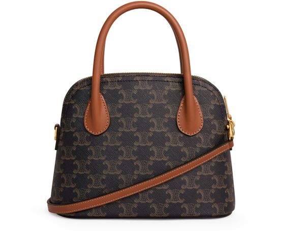 Celine teen Honorine bag in Triomphe canvas and calfskin in Tan — view 3
