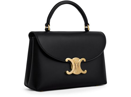 Celine teen Nino bag in shiny calfskin in Black — view 2