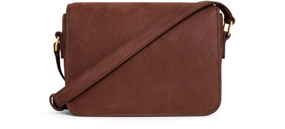 Celine teen Triomphe bag in grained nubuck calfskin in Chestnut — view 3