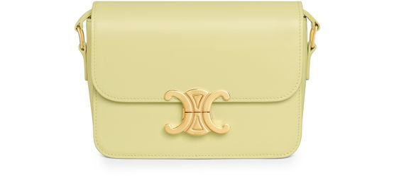 Celine teen Triomphe bag in shiny calfskin in Citrus — view 1
