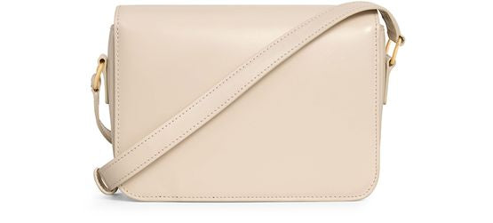 Celine teen Triomphe bag in shiny calfskin in Cream — view 3