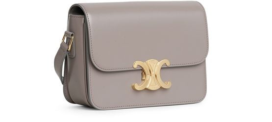 Celine teen Triomphe bag in shiny calfskin in Pebble — view 2