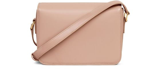 Celine teen Triomphe bag in shiny calfskin in Soft Peach — view 3