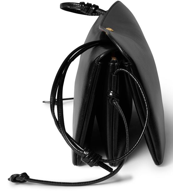 Celine Trio east west in glossy lambskin in Black — view 4